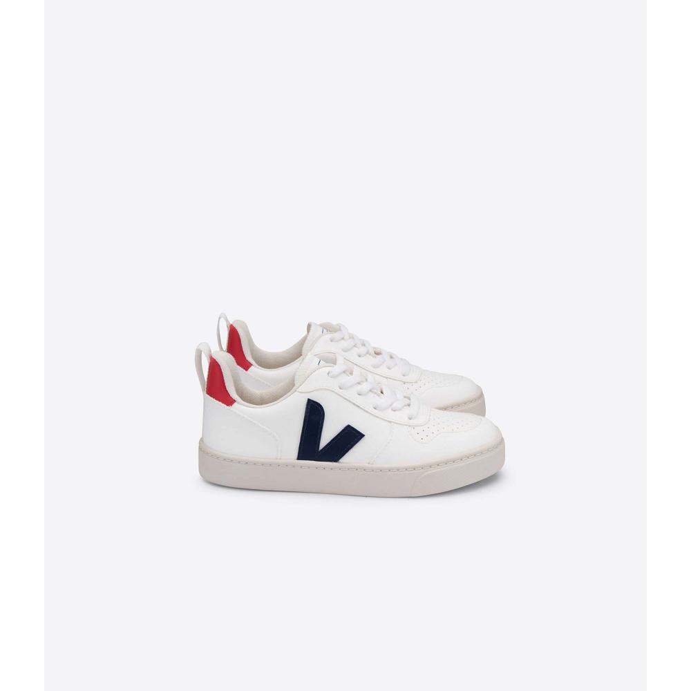 Veja V-10 LACES CWL Joggesko Barn White/Navy | NO 863ILH